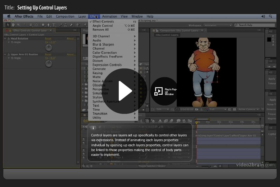 Control Layers in Adobe After Effects for character animation