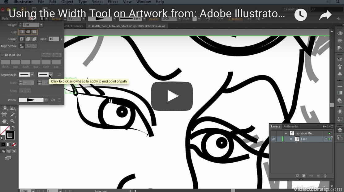 The Width Tool in Adobe Illustrator
