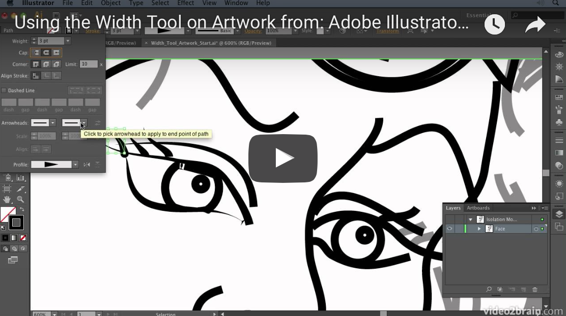 The Width Tool in Illustrator