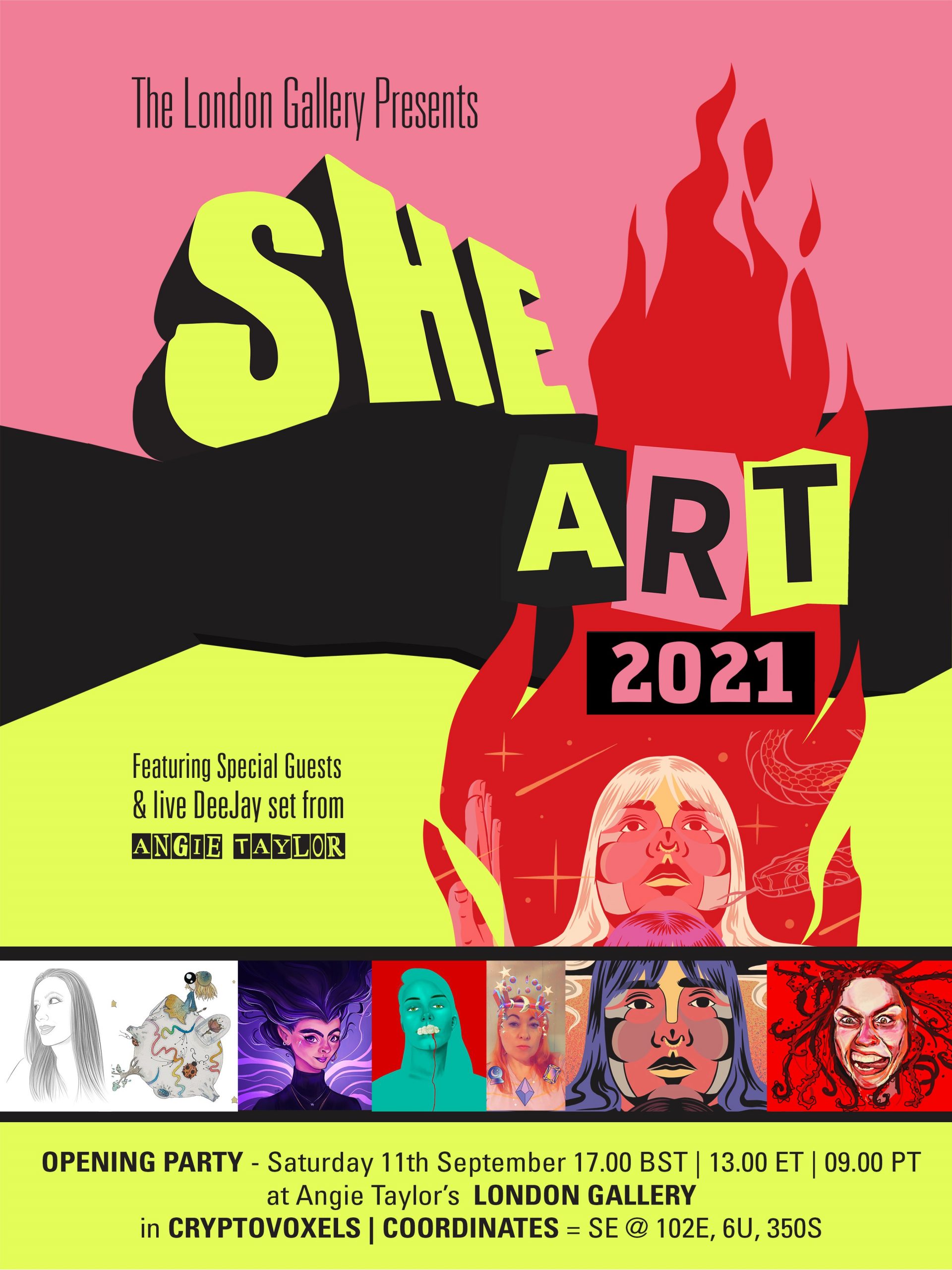 She Art 2021 Poster Angie Taylor artist & tutor